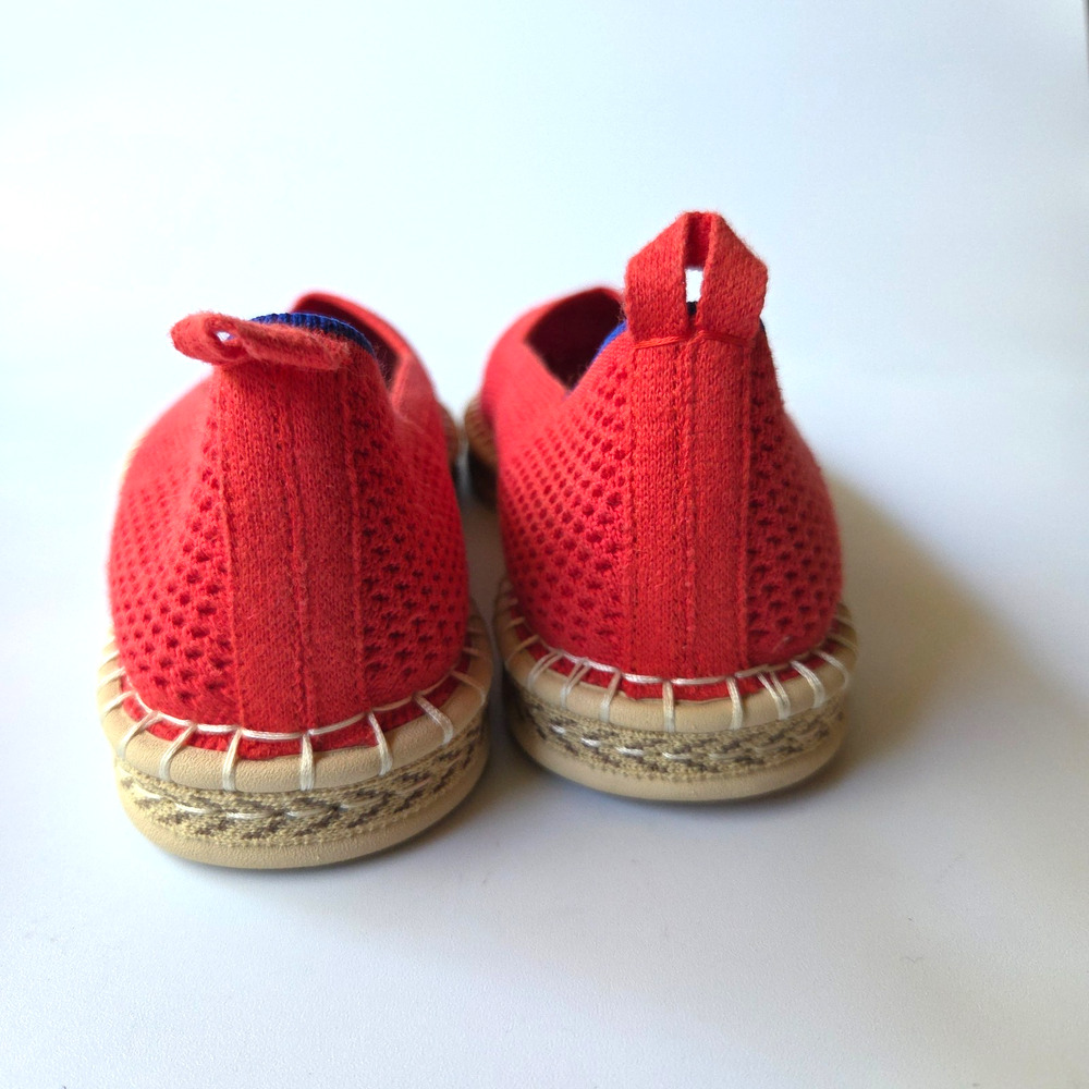 Rothy's The Espadrille Flat Size 8.5 New Red Hot Slip On Flats Comfort Knit - Picture 4 of 7